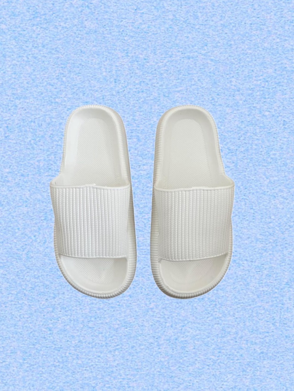 The Cloudies White Cushioned Slides